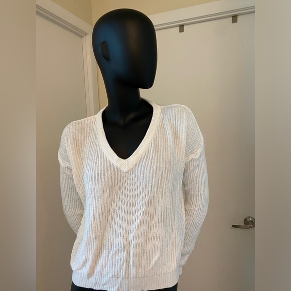White Soft Fall Sweater - Picture 3 of 6